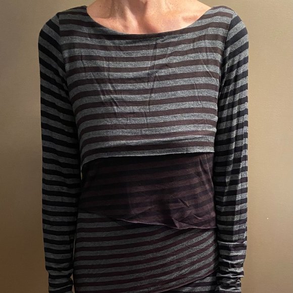 TRIBAL Striped Tiered Dress Size S - Picture 2 of 5